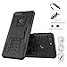 LiuShan Huawei P Smart case, Shockproof Heavy Duty Combo Hybrid Rugged Dual Layer Grip with Kickstand for Huawei P Smart 2018 (Not fit P Smart 2019) Smartphone (with 4in1 Packaged),Black