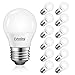 12 x Bombillas LED E27, 400 Lúmen, 5W Equivalente a 40W Halógena, Luz Cálida 3000K, No regulable