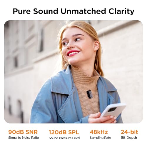 Image of Saramonic Air Wireless Lavalier Microphone for iPhone Android, Noise Reduction, 300M, Mini Wireless Mic for YouTube Tiktok Live Stream, Interview, Podcast, Vlog Video Recording