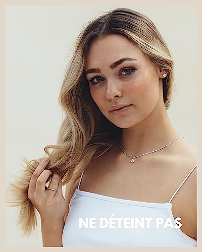Chaîne avec lettres argent femmes pendentif initiale acier