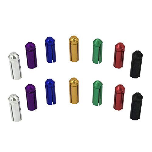 Pscco 14Pcs Dart Wing Corrector Long Life Standard Dart Flights Protector, Silver, Black, Purple, Red, Gold, Blue, Green, (2 Each) #TOP1