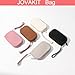 JOVAKIT Small Portable Silicone Makeup Bag for Women, Travel Waterproof Toiletry Cosmetic Bag Gifts for Women, Zipper Closure Makeup Case with Handle (Brown)