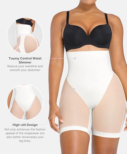 Image of SHAPELLX Shapewear for Women Tummy Control Underwear High Waist Butt Lifting Shorts Seamless Slimmer Womens Body Shaper