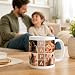 Imagen de Cristal Plaque Taza Cerámica Personalizada para Papá Collage con 4 Fotos y Mensaje
