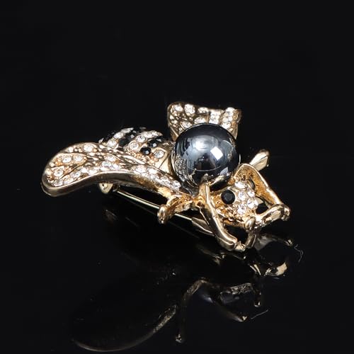 Image of 4 Pieces Honey Bee Brooch Lapel Pins for Women Crystal Insect Themed Bee Brooches with Faux Pearl Fashion Gift for Birthday Dating Party Anniversary