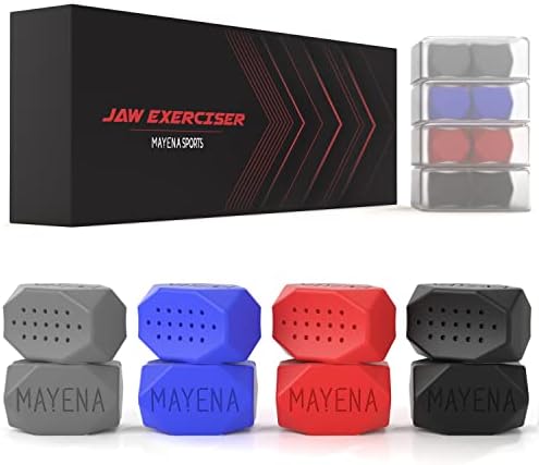 4x Jaw Exerciser En Silicone - Entraîneur Mâchoire Pour Jawline Définie | Musculation Faciale Homme/Femme