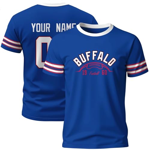 Image of ANTKING T-Shirt Custom Name Number Crewneck Short Sleeve for Men Youth Gifts