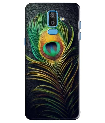 Image of Peacock Feather Mor Pankh Printed Hard Back Case Cover Compatible for Samsung Galaxy J8 / Samsung Galaxy A6 Plus (Multicolor) - D1671