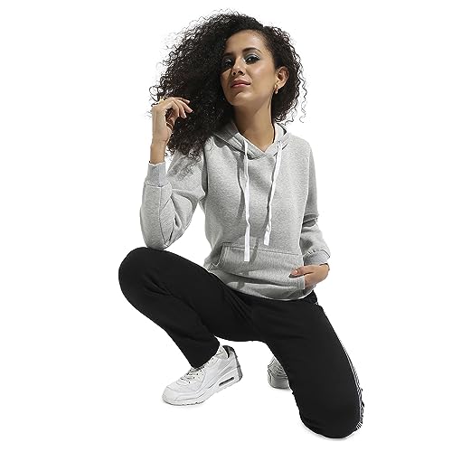 Image of PINACOLADA Women's Pullover Hoodie with Kangaroo Pockets for Casual Wear | Hooded Neck | Long Sleeve | Drawstring Closure | Cotton Sweatshirt Crafted with Comfort Fit for Everyday Wear
