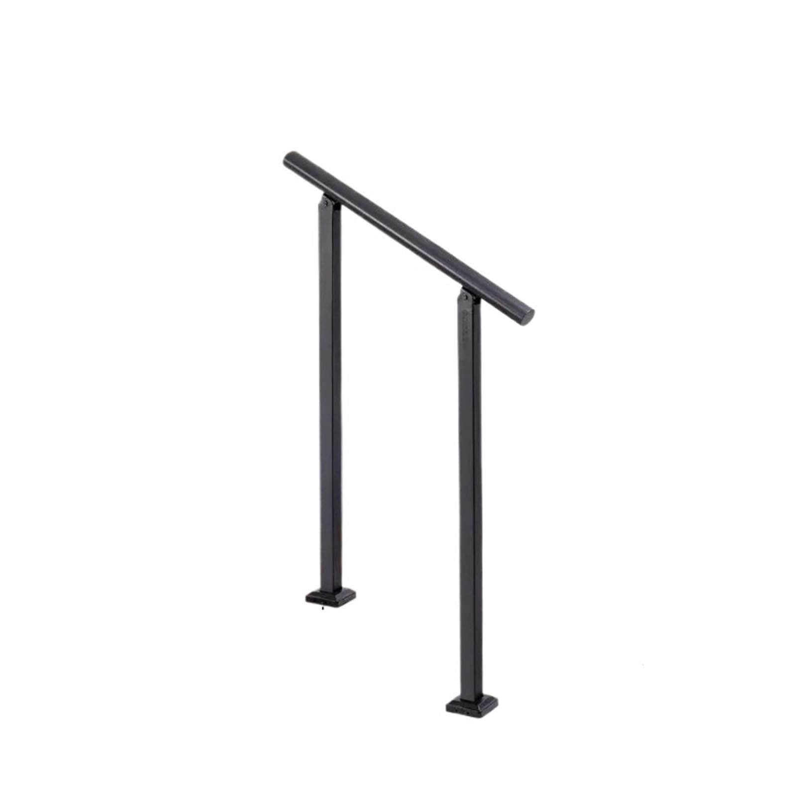 Outdoor Handrail 3 Step Handrails for Outdoor Steps, Black Deck Railing Kit Fits 1 to, Stair for Concrete, Porch Rail
