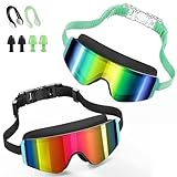 Aegend Kids Swim Goggles 2 Pack – Large Frame Anti Fog Soft Silicone Leak Proof UV Protection for Boys Girls Age 3-15