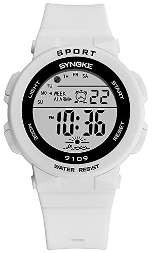 Gosasa Multifunction Unisex Watches Sport Outdoor Week Display LED Digital Watch Stopwatch Rubber Strap Luminous Waterproof Casual Alarm Wrist Watch