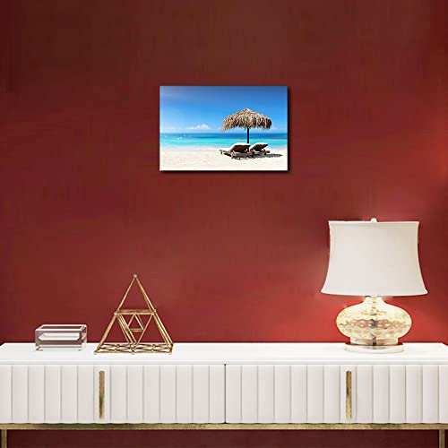 Toile murale encadrée paysage marin et tableau de plage pour décoration de chambre