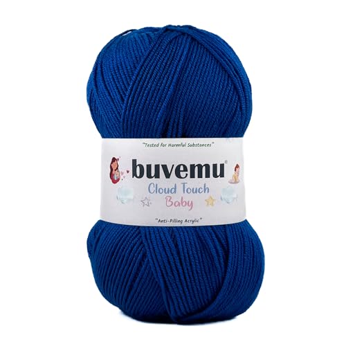 Image of Cloud Touch Baby DK Yarn for Crochet & Knitting, Royal Blue