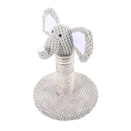 Rascador para gatos forma elefante tamaño pequeño gris miniatura 1