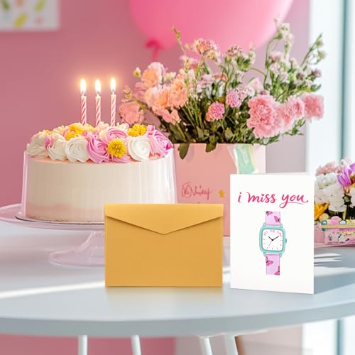 Ethanberg Fun Greeting Card, I Miss You All The Time Cute Clock Card For Family Lover Friends, Love Cards, Creative Birthday Cards — view 6