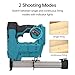 Yechiry Cordless Nailing Machine, 20V Electric Stapler with 100pcs F32mm Straight Nails and 100pcs N Shaped Nails Brushless Nailer Tool for Home Renovation, Woodworking (#1)