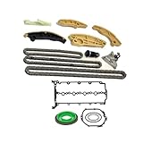 Il kit viene fornito come un pacchetto completo che include i componenti della catena di distribuzione necessari insieme a una guarnizione bilanciere. La costruzione è focalizzata sulla fornitura di un gruppo di sostituzione diretta per il sistema di trasmissione della fasatura del motore, garantendo che tutte le parti critiche di sincronizzazione siano incluse.