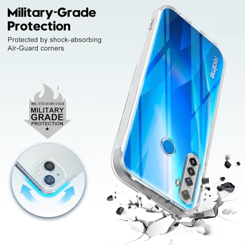 Image of Jkobi Back Cover for Realme 5 | 5s | 5i (Silicone Clear Shockproof Case with Camera Protection | Soft and Flexible | Transparent)