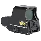 558 553 552 551 556 Red Green Dot Sight Holographic Replica Metal Scope Reflex Sight Optical Scope with 20mm Rail Mount Outdoor Accessories (553 Black)