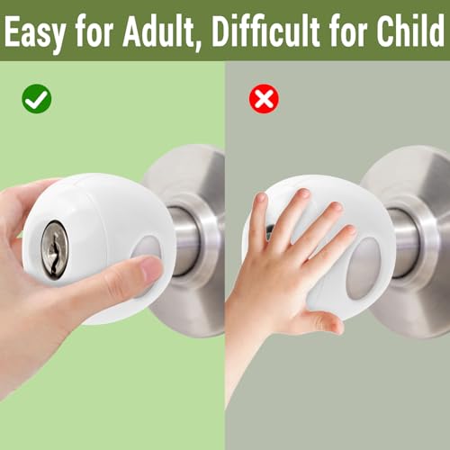 Fundas para pomos de puerta con diseño bloqueable y ajuste universal para niños 3