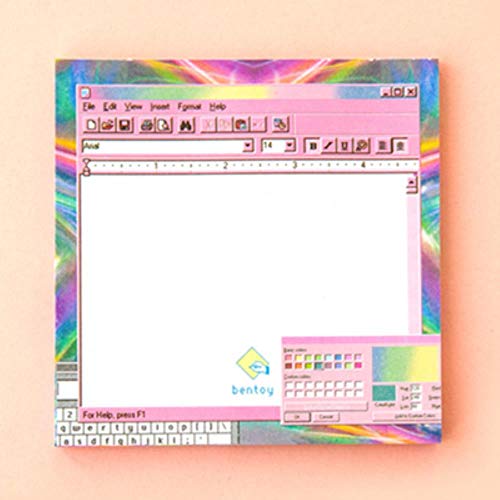 Cute Computer Game Memo Pad Self-adhesive Planner Stickers Kawaii Paper Sticky Notes Notepad School Office Stationery Supplies,Drawing Board Cover
