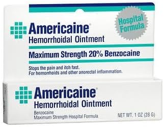 Americaine Maximum Strength Hemorrhoid Ointment - 1 oz, Pack of 4