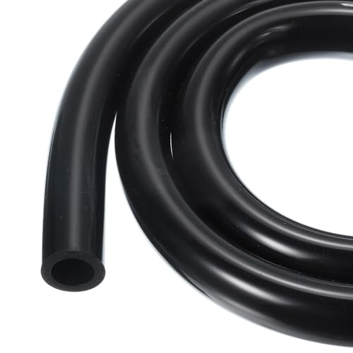 Image of 3.3ft 1 /2 inch ID x 3 /4 inch OD Silicone Tubing Black Industrial Plastic Tubing Pure Silicone Hoses for Pump Siphoning Draining Irrigation Brewing