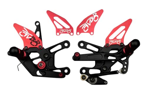 Platines repose-pieds en aluminium CNC rouge pour Suzuki GSXR 1000 DM11