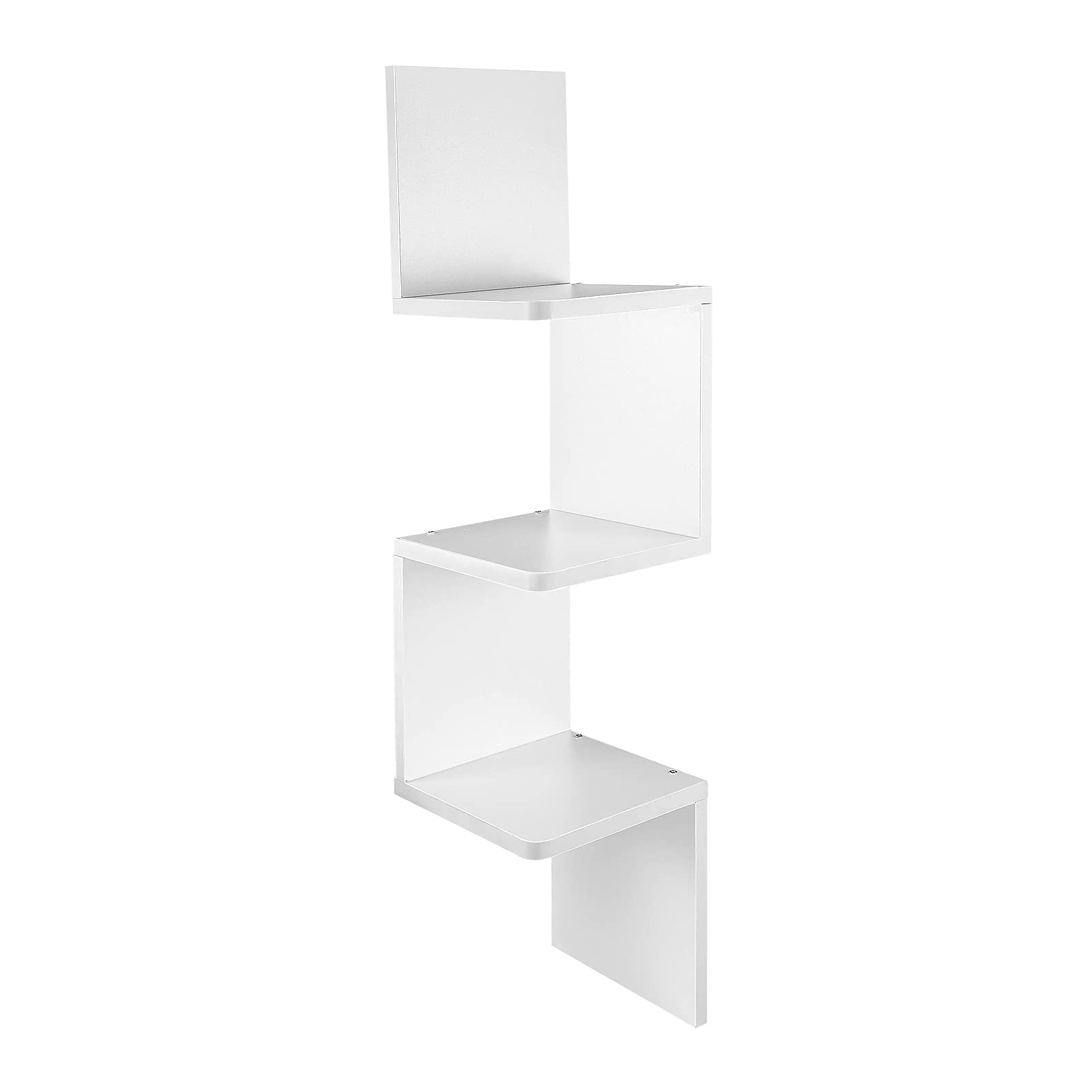 Buy Shoze 3 Tier Corner Shelf White Shelves Book Shelf With Zigzag