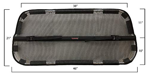 Bushwhacker Cargo Area Dog Barrier for CUV & Mid-Sized SUV 46" Wide Hatchback Pet Divider Crossover Vehicle Car Net Mesh Travel Back Seat Barricade Partition Gate Restraint Fence Trunk Shield - Image 6