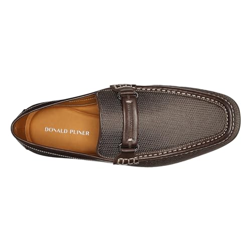 Image of Donald Pliner Donnie Men's Slip-On Loafer - Stacked Heel - Classic Dress Loafers for Men, Memory Foam Insole, Slip-On Shoes for Men, Comfortable Dress Shoes