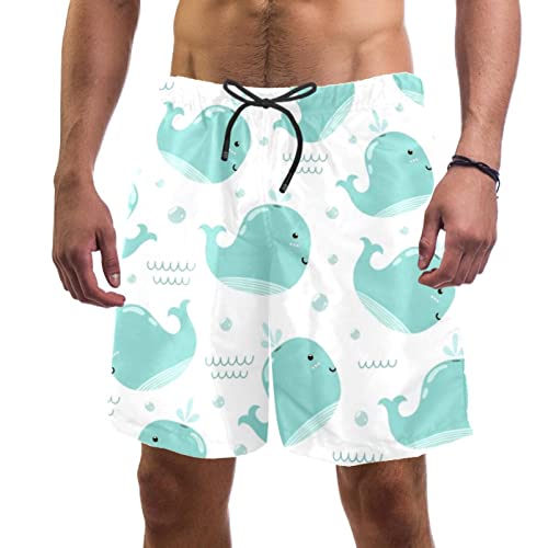 Short de plage à séchage rapide motif baleines pour vos vacances au soleil