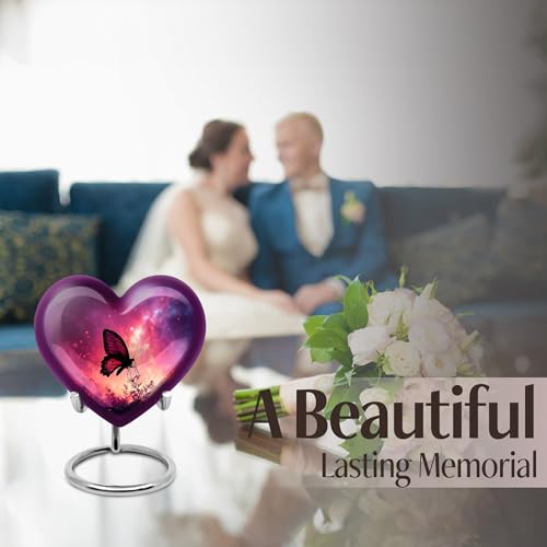 Image of Butterfly Urn Decorative Small Urn for Human Ashes Adult Male 3 Inch 2 Qty | Keepsake Funeral Urns for Mom & Dad Cremation Urns for Women