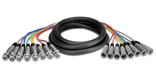 HOSA XLR-807 23FT 8-CHANNEL SNAKE CABLE XLR MALE TO FEMALE