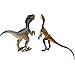 Gemini&Genius Velociraptor Compsognathus Dinosaur Toys, Dinosaur Action Figures with Moveable Jaw and Hands, Realistic Dinos Toys, Great Gift for Kids or Dino Lovers Collection and Display