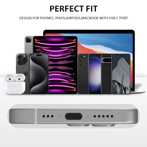 Protector de cargador antipolvo impermeable con cubiertas USB C 5