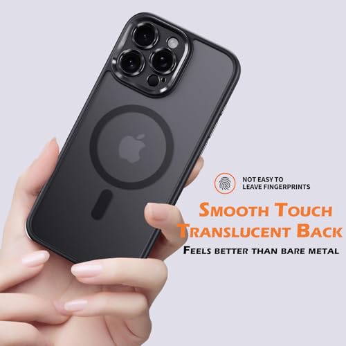 Coque iPhone 16 Pro compatible MagSafe antichoc en TPU mat gris - 7