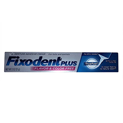 Fixodent Plus TrueFeel Denture Adhesive Cream 2 oz (Pack of 9)