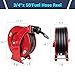 Fuel Diesel Hose Reel Retractable 3/4 inch x 50ft,Spring Driven Automatic Rewind,300 PSI Industrial Heavy Duty Steel Construction Auto Swivel Reels for Truck Farm Aircraft Ship Vehicle Tank Trailer