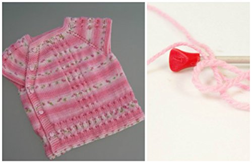 (1) 100 Gram Baby Design Yarn - Pinks, White Green Self-Striping, Patterning - Acrylic, 393 Yards #TOP2