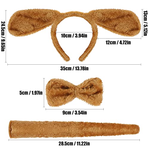 3 pieces dog costume set dog ears headband tail and bow tie animal fancy dress dog costume kit party accessories for halloween,birthday,christmas,cosplay dress up party decorations 2 3 pieces dog costume set dog ears headband tail and bow tie animal fancy dress dog costume kit party accessories for halloween,birthday,christmas,cosplay dress up party decorations - image 3