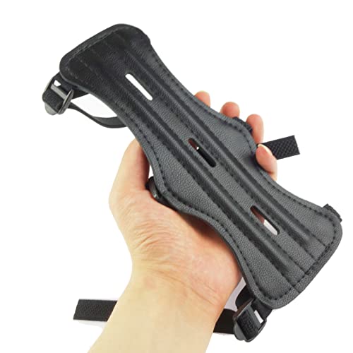 Miokun 2 Pack Adjustable Bow Armguard Archery Arm Guards Leather Forearm Protector (2) #TOP3