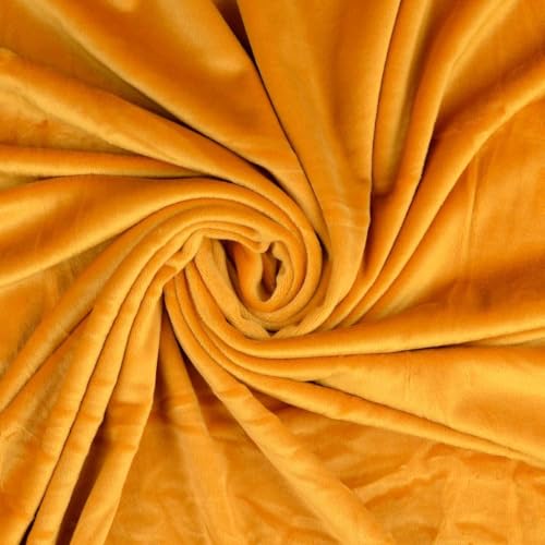Tissu polaire velours Ocre Moutarde 5 m contre le froid hivernal