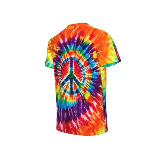 Image of Big Kids Tie Dye Shirt for Boys Girls Short Sleeve Hippie Tshirt Senior Tee