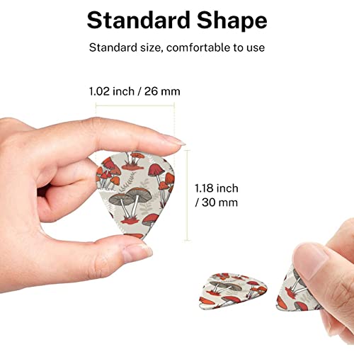 Ensemble de 6 médiators de guitare aux champignons rouges pour guitare acoustique, guitare électrique, basse, ukulélé… - Les Beatles, Paul McCartney, John Lennon, RIngo Starr, George Harrison Ensemble de 6 médiators de guitare aux champignons rouges pour guitare acoustique, guitare électrique, basse, ukulélé… – Image 7