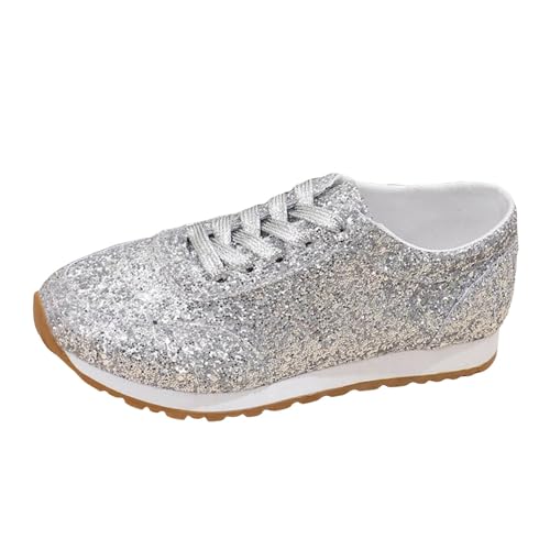 Design elegante: aspetto super elegante, in particolare il materiale esterno glitterato, consente di illuminare diverse angolazioni. Il peso super leggero La morbida parte interna della scarpa garantisce una piacevole sensazione.