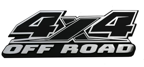 Image of 1Pc 4X4 Off Road Emblems Decal Stickers Auto Decoration Accessories 3D Badge Replacemen for F-150 F-250 F-350 Tacoma Tundra Ram Silverado Truck Pickup (Chrome)