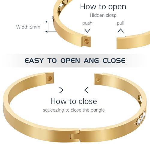 Gold Plated Stainless Steel Friendship Bracelets for Women Valentine's Birthday Christmas Gifts