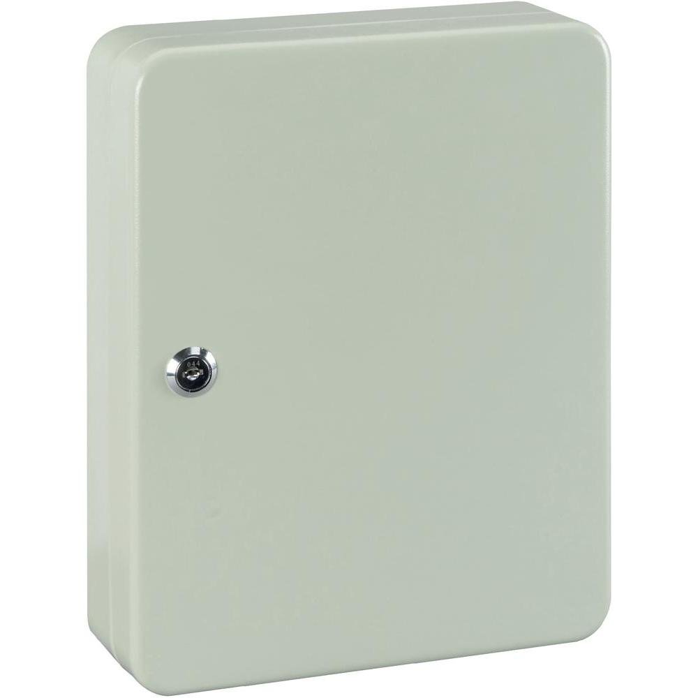 MAUL Boite A Clef 37 x 28, 5 x 8 cm, Coffre de Rangement pour 140 Clés, Armoire Verrouillable en Acier Allié, Porte-Clés Inclus, Boîte à Clés pour l'Atelier, le Bureau et le Couloir, Gris